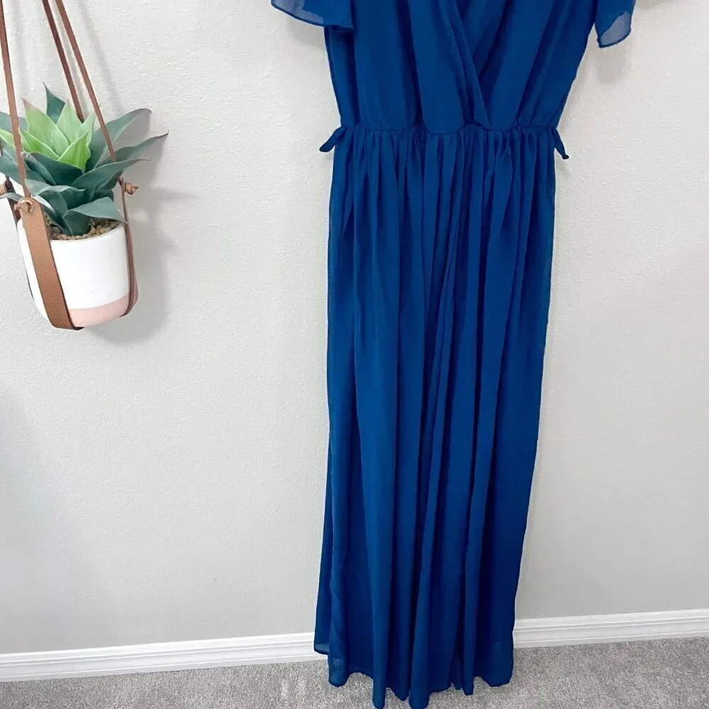 Baltic Born Kristina Cross Front Maxi Dress Navy Size S - Picture 4 of 9